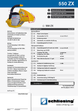 Sjekači drva Schliesing 550 ZX Forst
