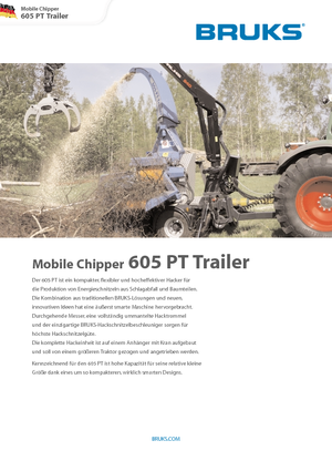 Sjekači drva Bruks 605 PT Trailer