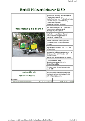 Sjekači drva Berkili B 15 D-L-SM