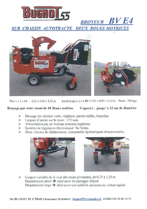 Sjekači drva Bugnot BV-E 4 PF