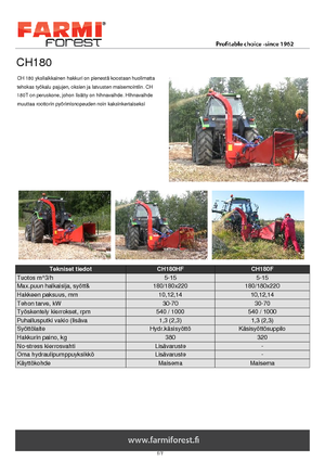 Sjekači drva Farmi CH 180 HF