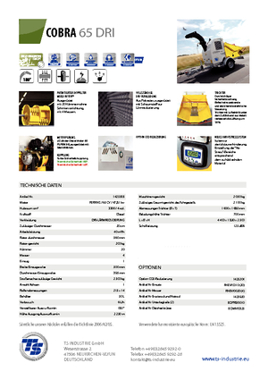 Sjekači drva TS-Industrie Cobra 65 DRI