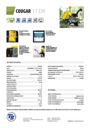 Sjekači drva TS-Industrie Cougar 17 DR