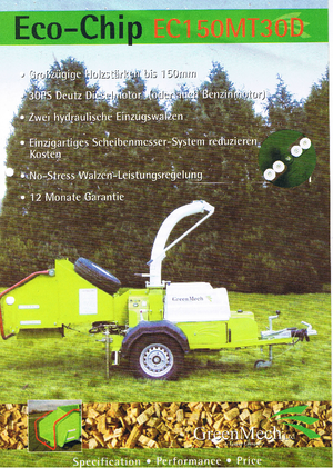Sjekači drva Green Mech ECM 150 MT 30 D