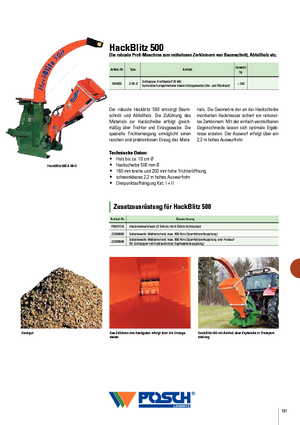 Sjekači drva Posch HackBlitz 500/100 Z-W-D