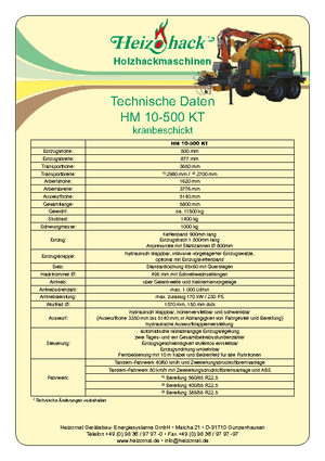 Sjekači drva Heizohack HM 10-500 KT