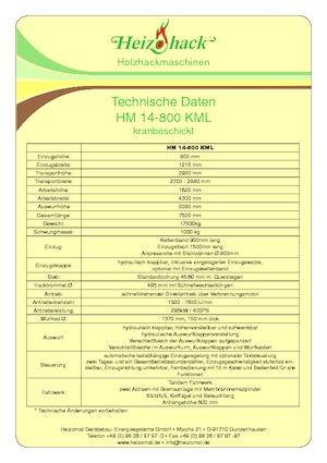 Sjekači drva Heizohack HM 14-800 KML