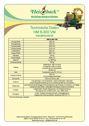 Sjekači drva Heizohack HM 6-300 VM