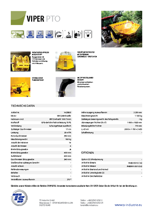 Sjekači drva TS-Industrie Viper PTO