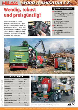 Sjekači drva MUS-MAX Wood-Terminator 7 Z