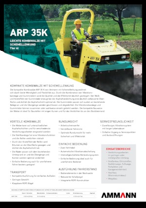 Kombinirani valjci Ammann ARP 35 K