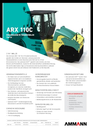Kombinirani valjci Ammann ARX 110 C T4f