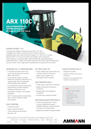 Kombinirani valjci Ammann ARX 110 C T4f
