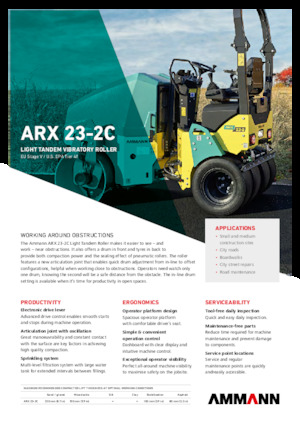 Kombinirani valjci Ammann ARX 23-2C