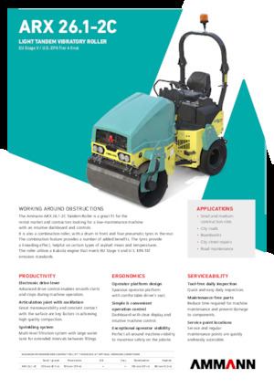 Kombinirani valjci Ammann ARX 26.1-2C