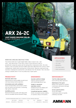 Kombinirani valjci Ammann ARX 26-2C
