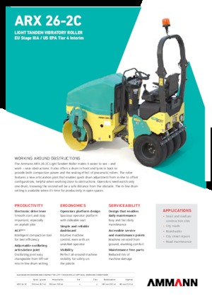 Kombinirani valjci Ammann ARX 26-2C T4f