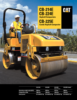 Tandem vibracijski valjci Caterpillar CB 225 E