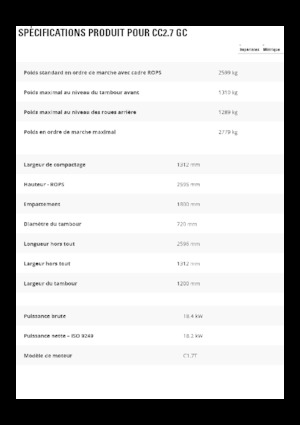 Kombinirani valjci Caterpillar CC2.7GC