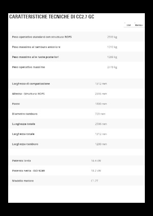 Kombinirani valjci Caterpillar CC2.7GC