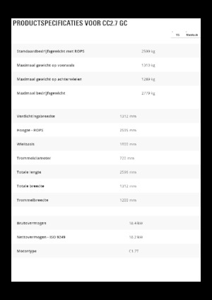 Kombinirani valjci Caterpillar CC2.7GC