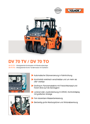 Kombinirani valjci Hamm DV 70 TO