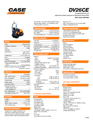 Kombinirani valjci Case DV26CE