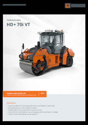 Kombinirani valjci Hamm HD+ 70i VT