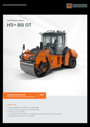 Kombinirani valjci Hamm HD+ 80i OT