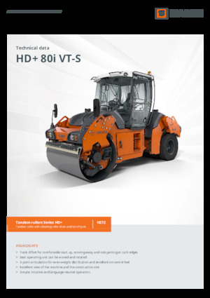 Kombinirani valjci Hamm HD+ 80i VT-S