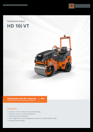 Kombinirani valjci Hamm HD 10i VT