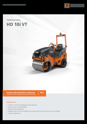 Kombinirani valjci Hamm HD 10i VT