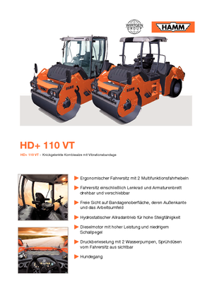 Kombinirani valjci Hamm HD+ 110 VT