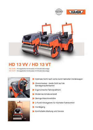 Kombinirani valjci Hamm HD 13 VT