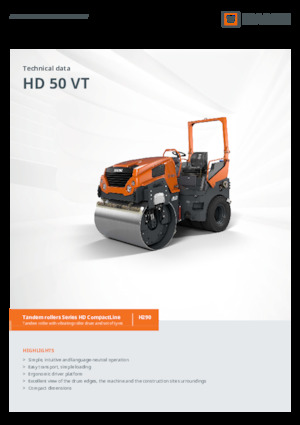 Kombinirani valjci Hamm HD 50 VT