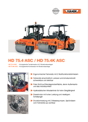 Kombinirani valjci Hamm HD 75,4 K ASC