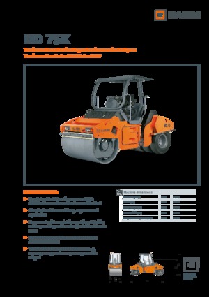 Kombinirani valjci Hamm HD 75 K