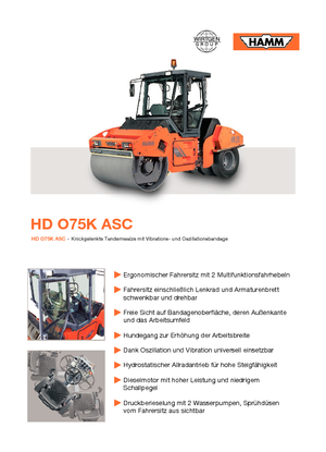 Kombinirani valjci Hamm HDO 75 K ASC