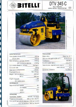 Kombinirani valjci Bitelli DTV 345 C