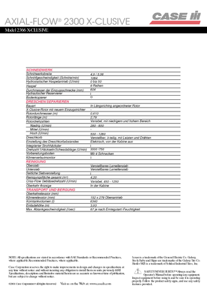 Kombajni Case IH AF 2366 X Clusive