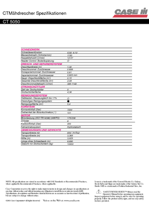 Kombajni Case IH CT 5050