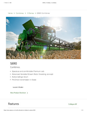 Kombajni John Deere S 690 H