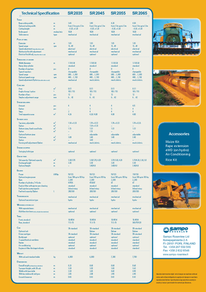 Kombajni Sampo Rosenlew SR 2065 Spezial