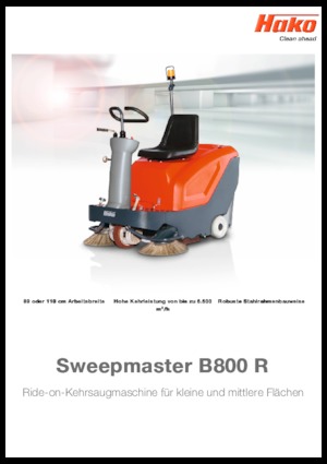 Kompaktni strojevi za čišćenje Hako Sweepmaster B 800 R