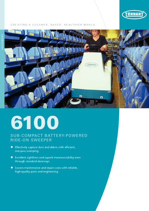 Kompaktni strojevi za čišćenje Tennant Tennant 6100