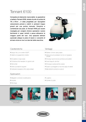 Kompaktni strojevi za čišćenje Tennant Tennant 6100