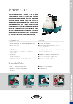 Kompaktni strojevi za čišćenje Tennant Tennant 6100