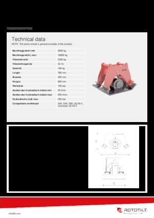 Kompaktori za hidraulične bagere Rototilt® C22