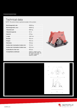Kompaktori za hidraulične bagere Rototilt® C65
