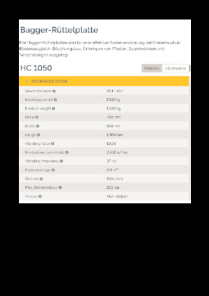 Kompaktori za hidraulične bagere Epiroc HC 1050 